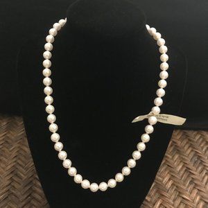 Pale pink Imitation 5mm Pearl Necklace